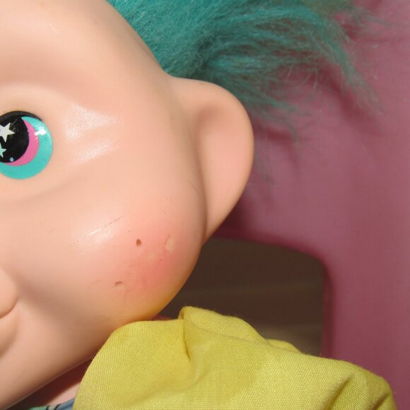 Vintage 1991 Magic Trolls Doll by Applause – Teal Hair, Moon & Stars Eyes –Rare - Picture 3 of 8